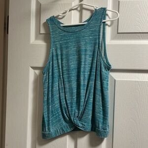 Old Navy Teal Twist-Front Tank Top